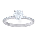 925 Sterling Silver Womens Moissanite Engagement Ring Size 5