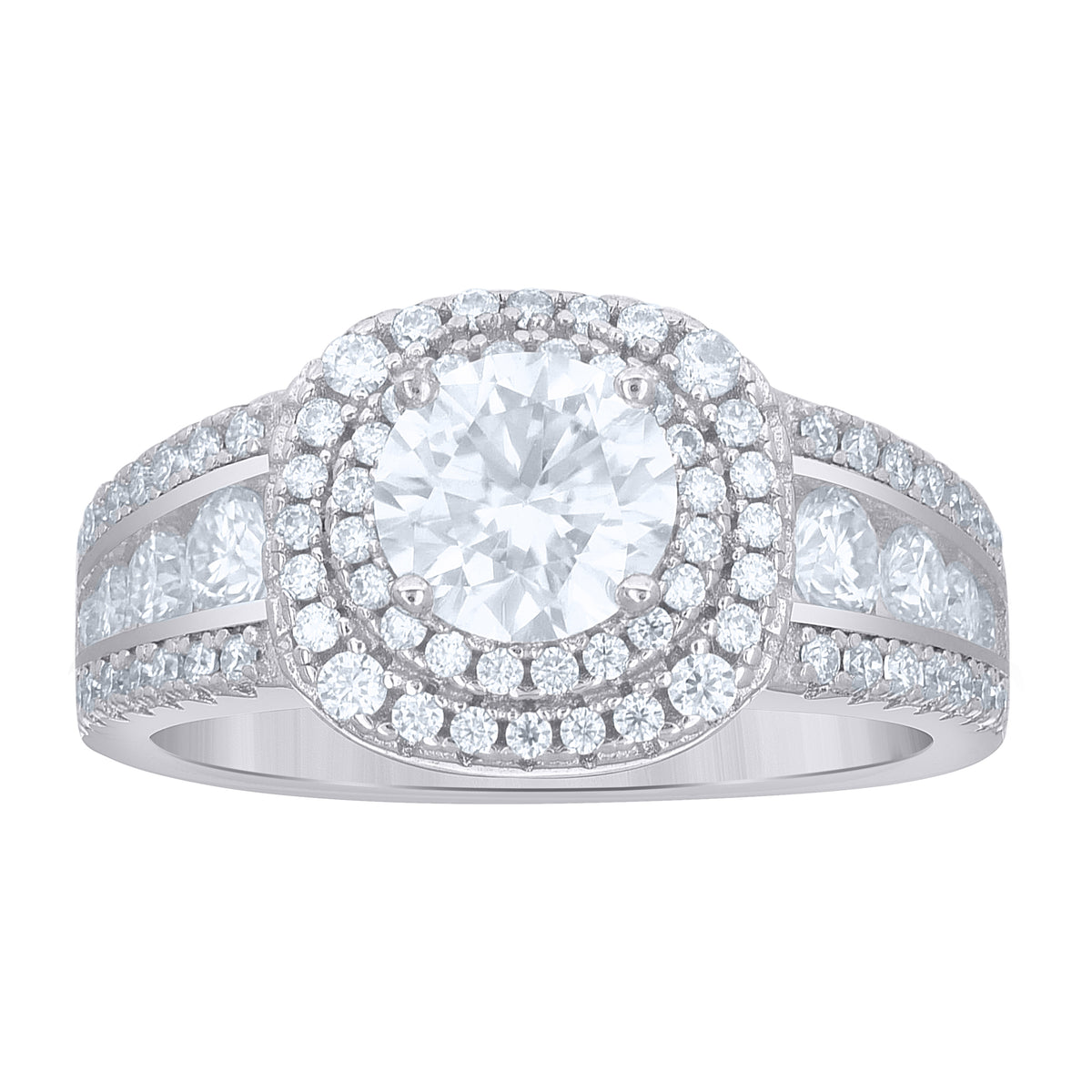 925 Sterling Silver Womens Moissanite Fashion Ring Size 6