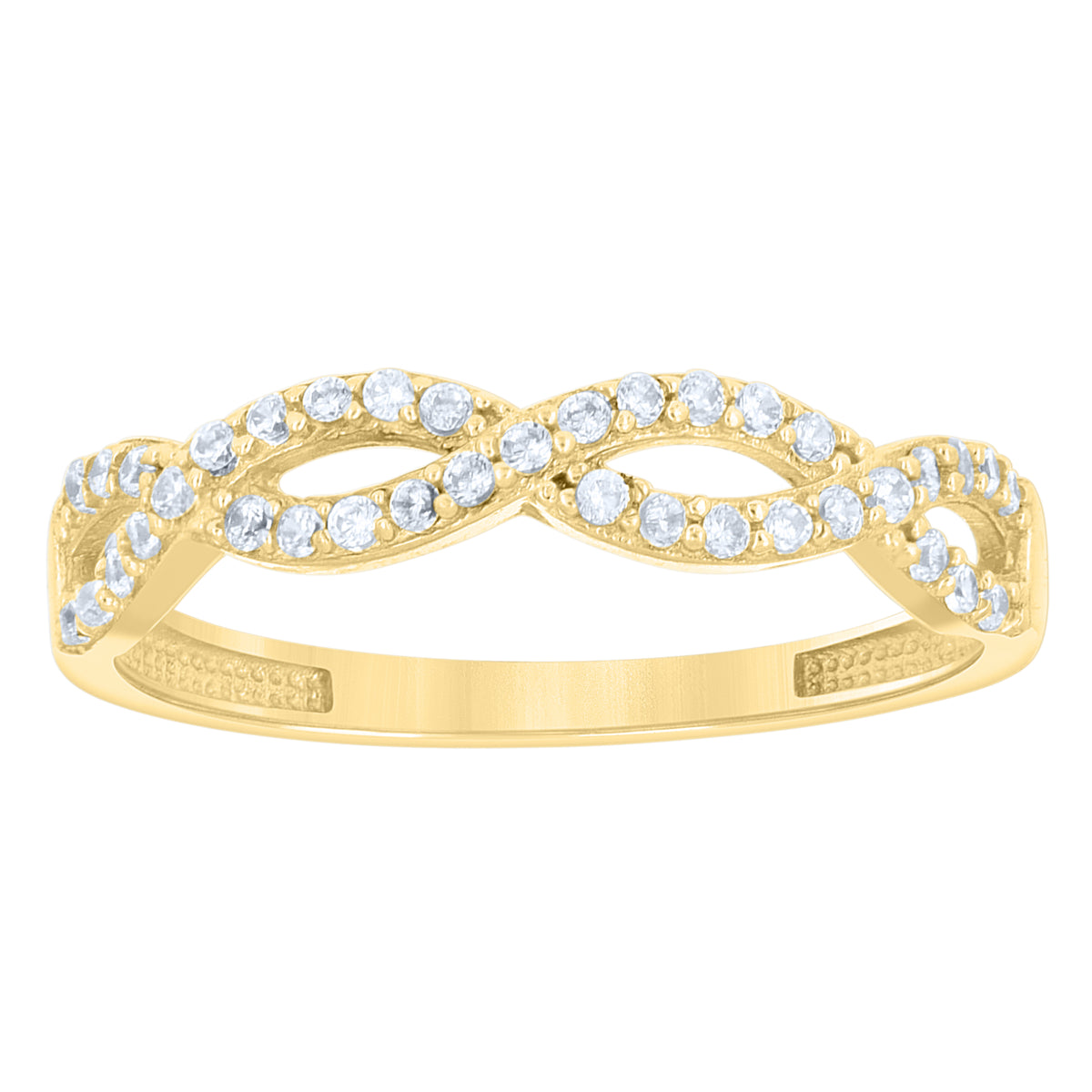 14K Gold Duo Cubic Zirconia Ring