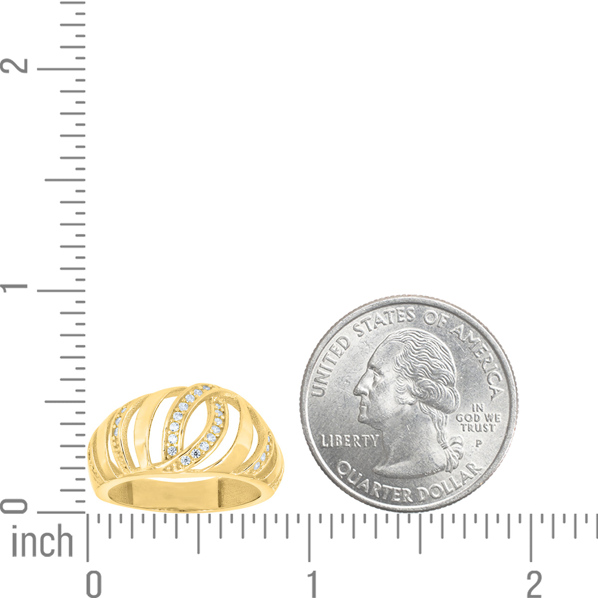 14K Gold Cubic Zirconia Ring