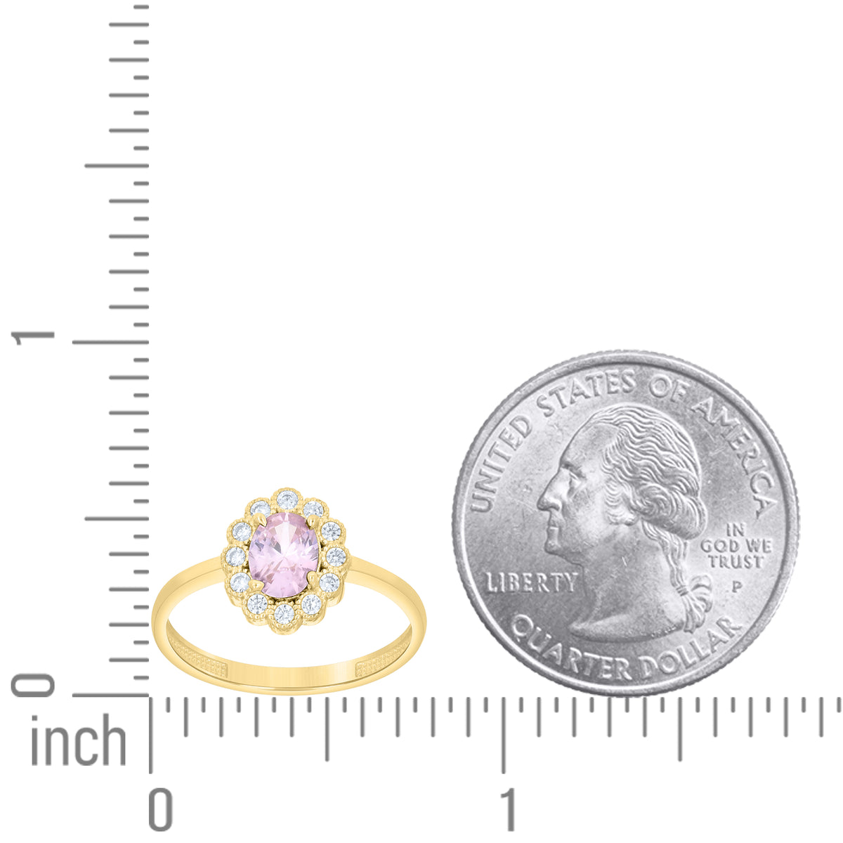 14K Gold Cubic Zirconia Ring