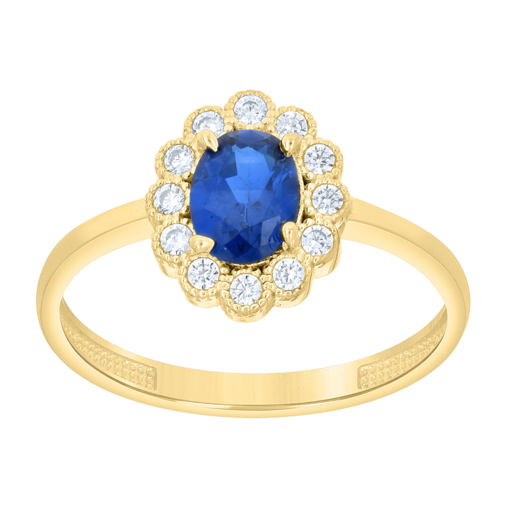 14K Gold Cubic Zirconia Ring