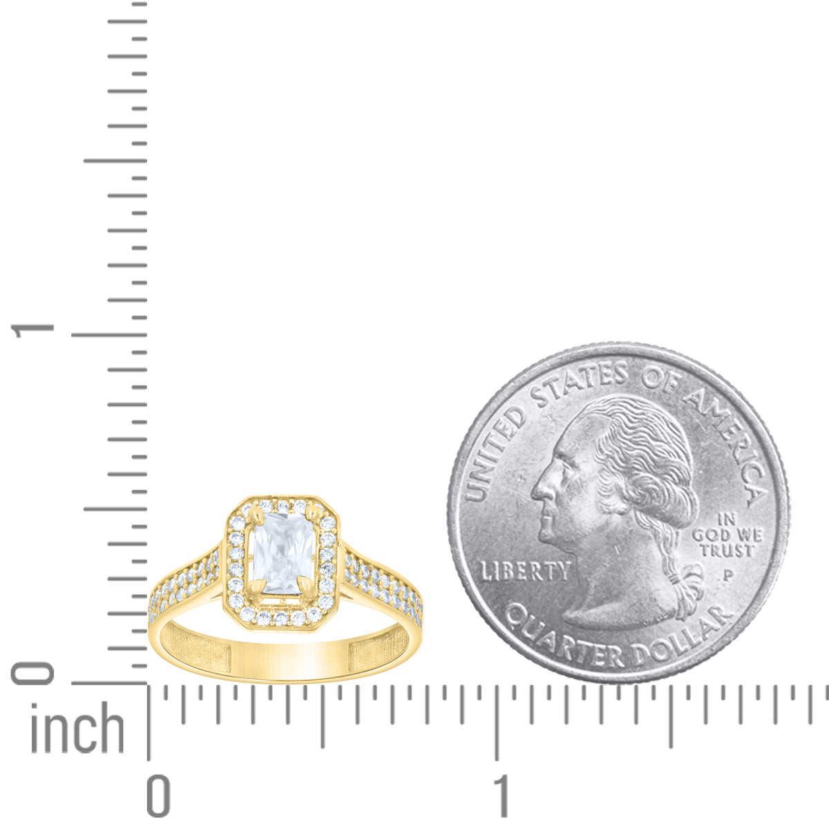 14K Gold Cubic Zirconia Ring