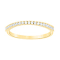 10K Yellow Gold Womens Cubic-Zirconia Semi-Eternity Band Ring