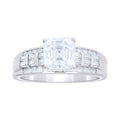 925 Sterling Silver Womens Moissanite Engagement Ring S8