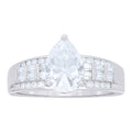 925 Sterling Silver Womens Moissanite Engagement Ring S8