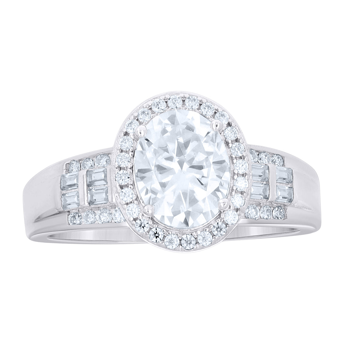 925 Sterling Silver Womens Moissanite Engagement Ring S5
