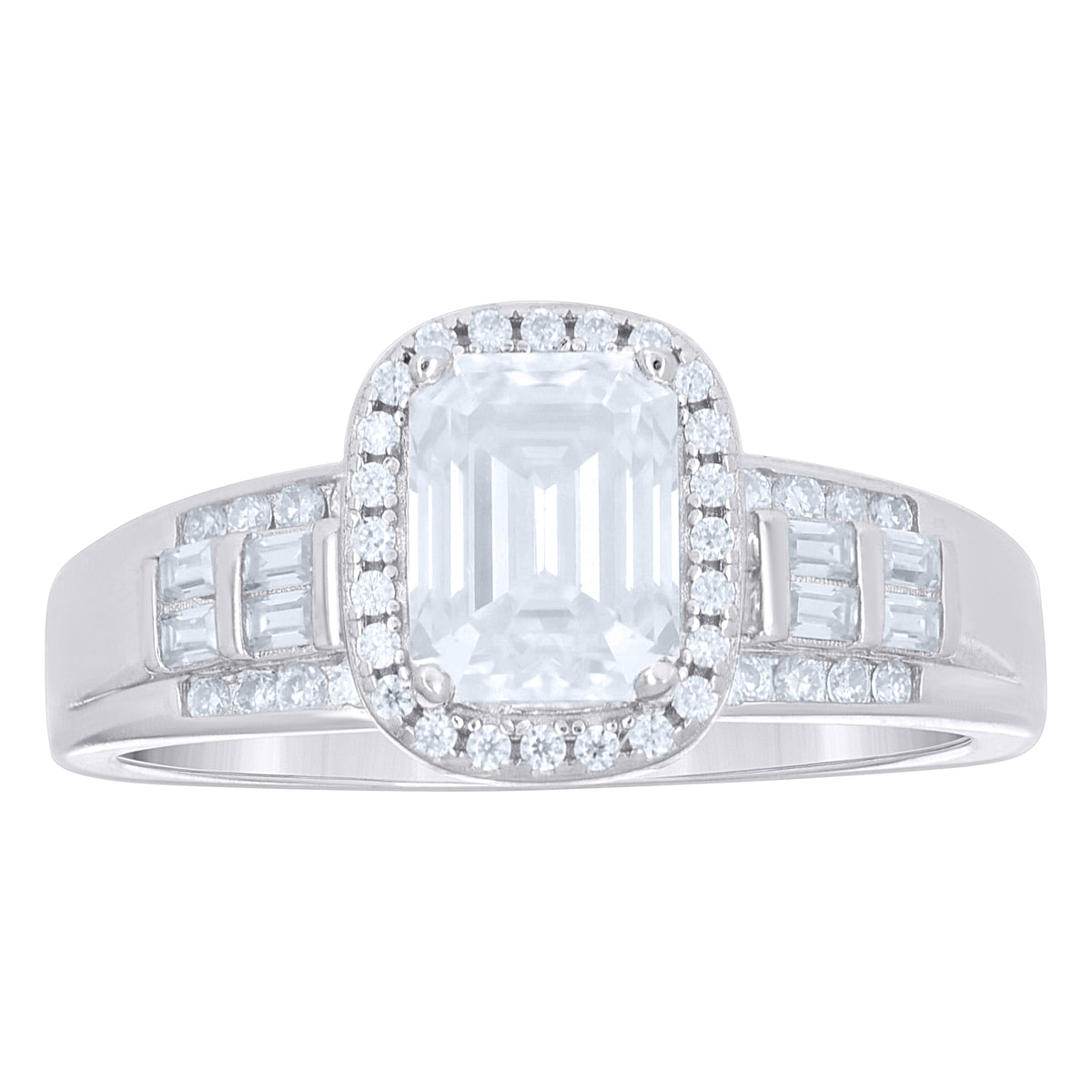 925 Sterling Silver Womens Moissanite Engagement Ring S5