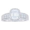 925 Sterling Silver Womens Moissanite Engagement Ring S8