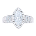 925 Sterling Silver Womens Moissanite Engagement Ring S7