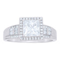 925 Sterling Silver Womens Moissanite Engagement Ring S5