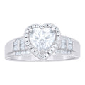 925 Sterling Silver Womens Moissanite Engagement Ring S8