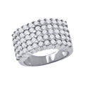 925 Sterling Silver Womens Round Cubic Zirconia Sizes 6 To 10 Wedding Anniversary Band Ring