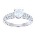 925 Sterling Silver Womens Cubic Zirconia Sizes 6-9 Round Center Stones Bridal Wedding Anniversary Engagement Ring Band