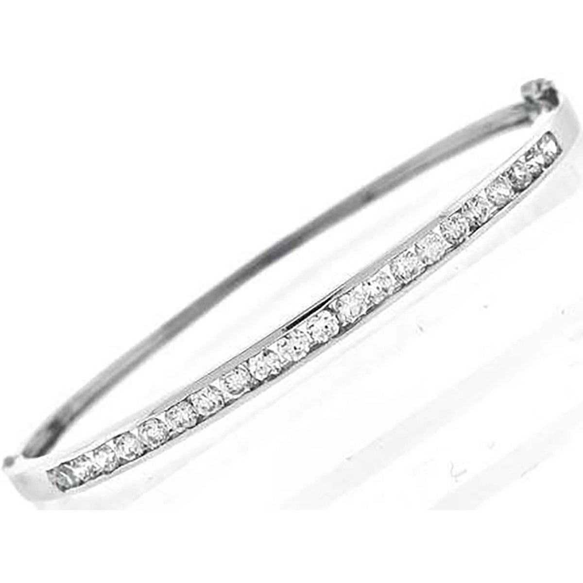 925 Sterling Silver Women Cubic Zirconia Bangle