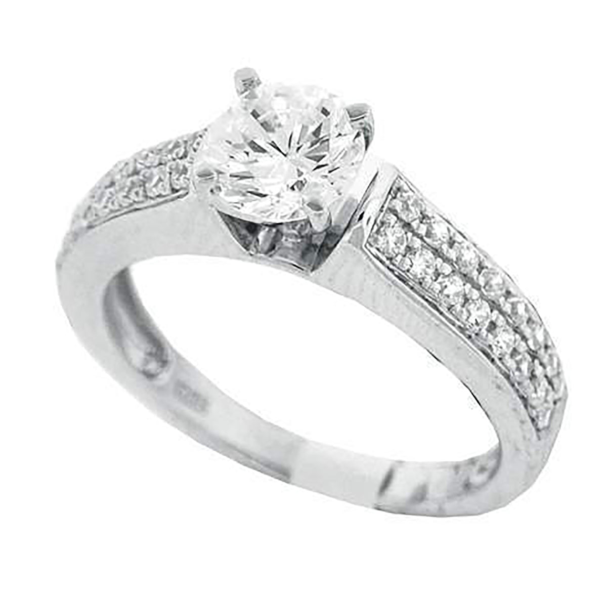 925 Sterling Silver Womens Cubic Zirconia Size-8 Round Center Stone Bridal Wedding Anniversary Engagement Ring Band