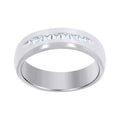 925 Sterling Silver Womens CZ Size-7 Princess-Cut Center Stones Bridal Wedding Anniversary Engagement Ring Band