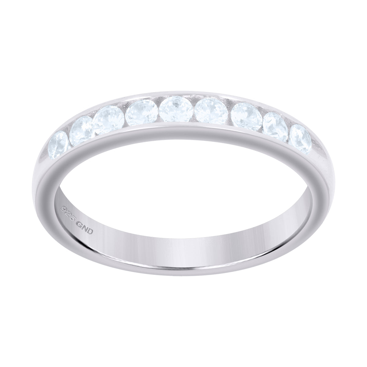 925 Sterling Silver Womens Cubic Zirconia Sizes 7 To 11 Bridal Wedding Anniversary Engagement Ring Band