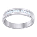 925 Sterling Silver Womens Cubic Zirconia Size-7 Round Center Stones Bridal Wedding Anniversary Engagement Ring Band