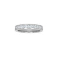 925 Sterling Silver Womens CZ Size-7 Princess Baguette Center Stones Bridal Wedding Anniversary Engagement Ring Band