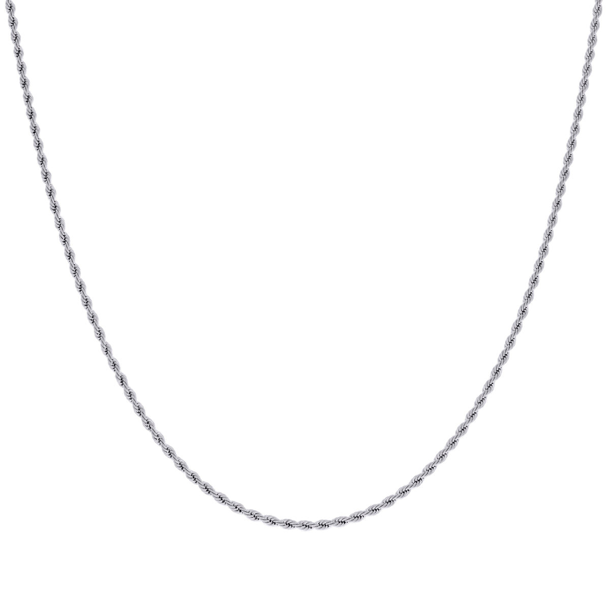 Stainless Steel Unisex 2mm 26 Inches Rope Fashion Chain Necklace