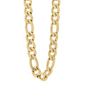 Yellow Stainless Steel Unisex 4mm 40 Inches Figaro Fashion Link Chain Necklace