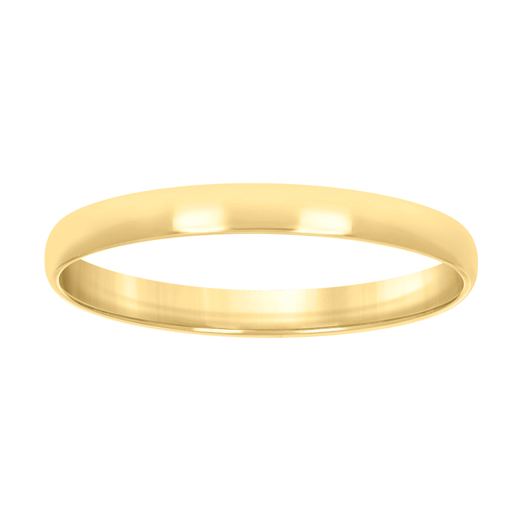 10K Yellow Gold Unisex 2mm Regular-Fit Wedding Band Ring Size 10