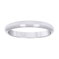 10K White Gold Unisex 3mm Regular-Fit Wedding Band Ring Size 13