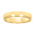 10K Yellow Gold Unisex 4mm Regular-Fit Wedding Band Ring Size 5