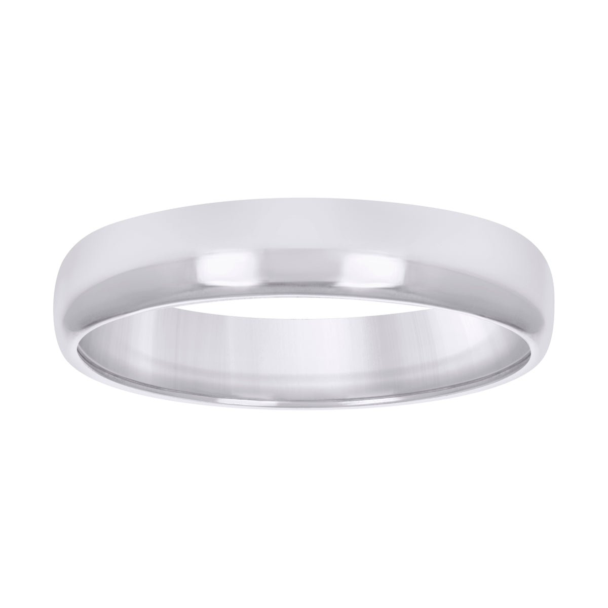 10K White Gold Unisex 5mm Regular-Fit Wedding Band Ring Size 9