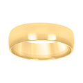 10K Yellow Gold Unisex 6mm Regular-Fit Wedding Band Ring Size 5