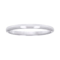 10K White Gold Unisex 2mm Comfort-Fit Wedding Band Ring Size 6