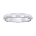 10K White Gold Unisex 3mm Comfort-Fit Wedding Band Ring Size 13