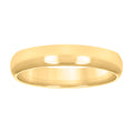 10K Yellow Gold Unisex 4mm Comfort-Fit Wedding Band Ring Size 7