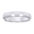 10K White Gold Unisex 4mm Comfort-Fit Wedding Band Ring Size 10