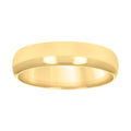 10K Yellow Gold Unisex 5mm Comfort-Fit Wedding Band Ring Size 10