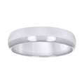 10K White Gold Unisex 5mm Comfort-Fit Wedding Band Ring Size 11
