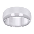 10K White Gold Unisex 8mm Comfort-Fit Wedding Band Ring Size 10