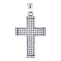 925 Sterling Silver Unisex Cz Cross Religious Charm Pendant