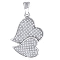 925 Sterling Silver Womens Cz Heart Charm Pendant