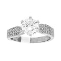 925 Sterling Silver Cubic Zirconia Cluster Size-8 Womens Anniversary Wedding Band Engagement Ring