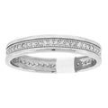 925 Sterling Silver Unisex Cubic Zirconia Migraine Wedding Band Ring Size 9