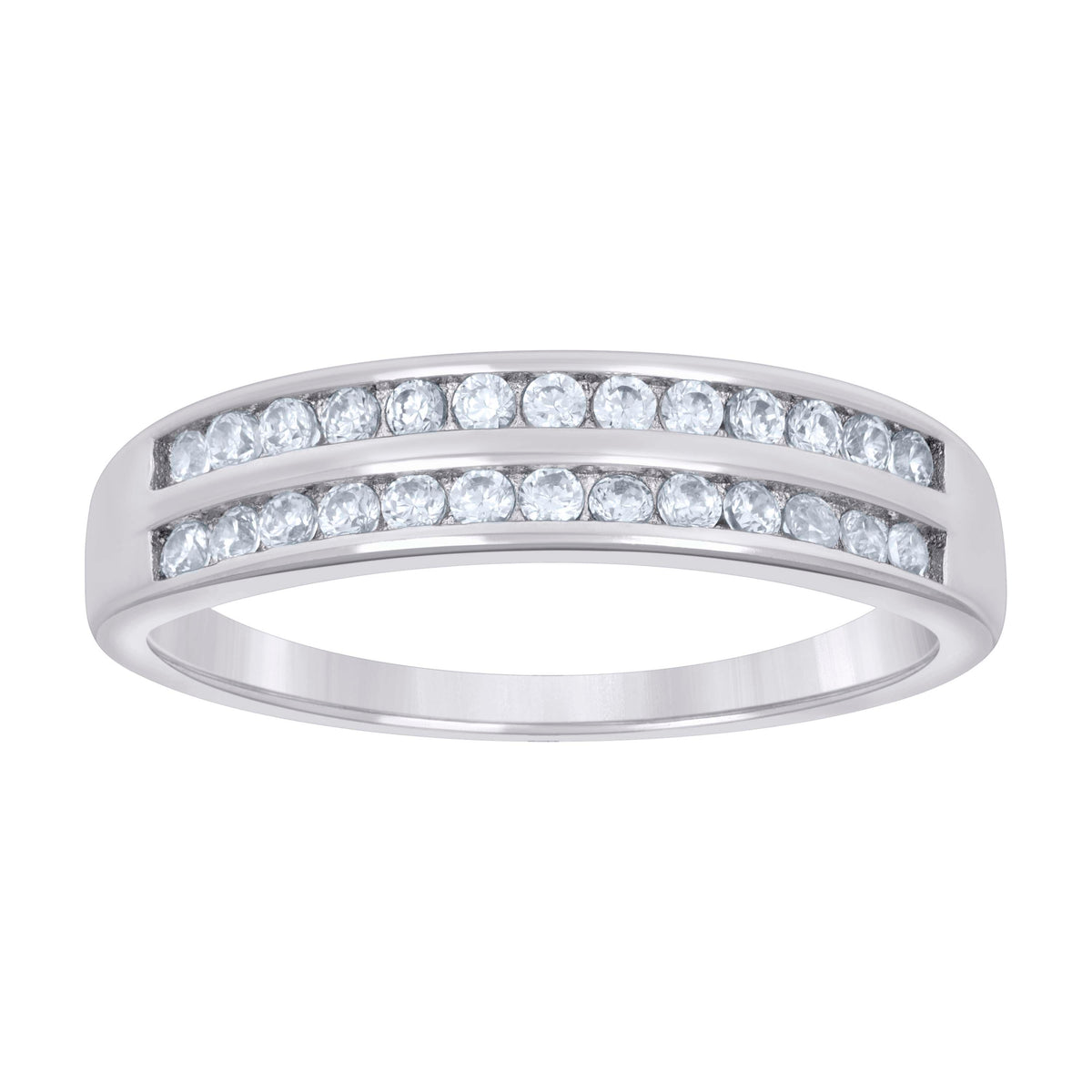 925 Sterling Silver Womens Cubic-Zirconia Fashion Ring Size 6