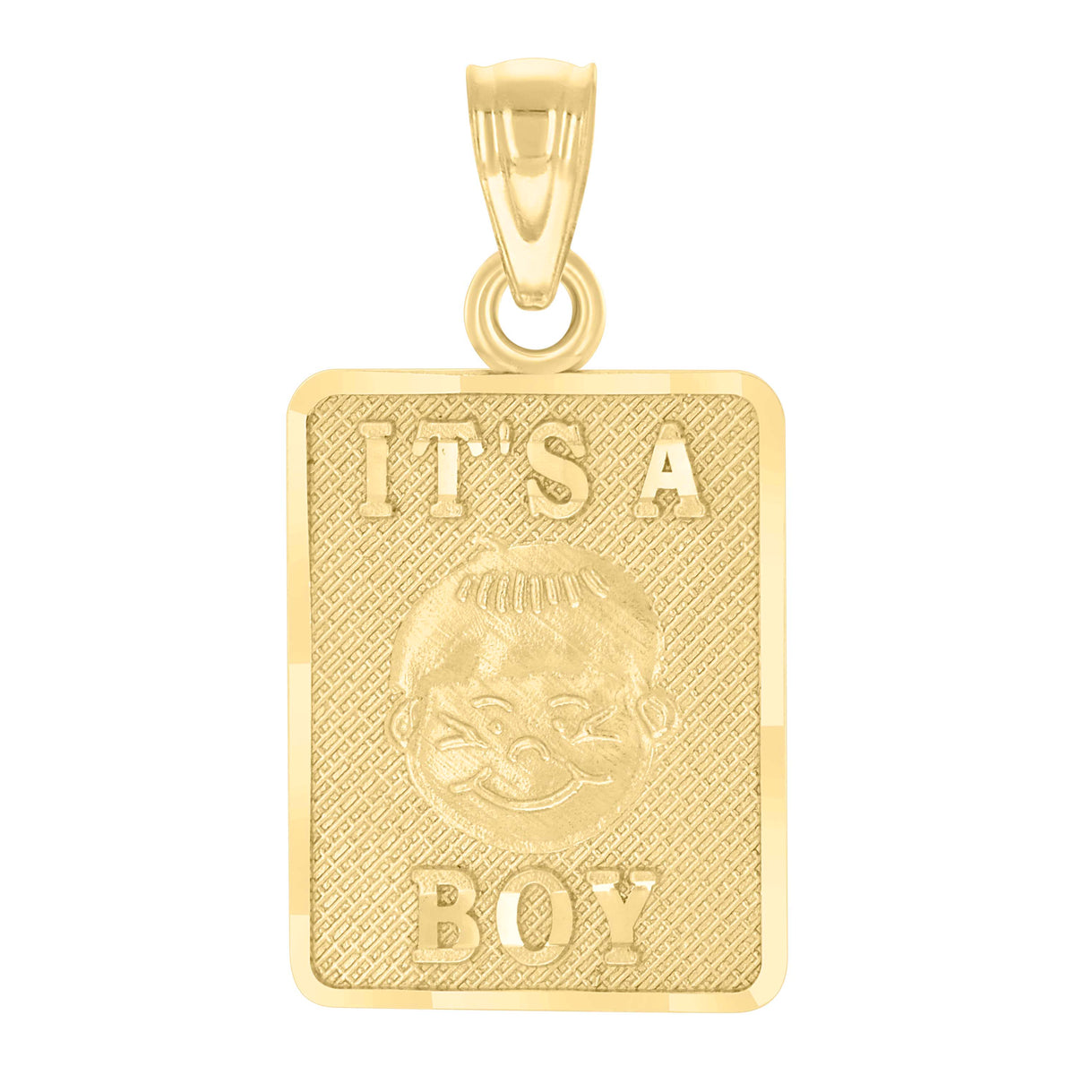 10K Yellow Gold Baby It's A Boy Charm Pendant