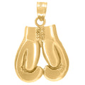 10K Yellow Gold Unisex Boxing Glove Sports Charm Pendant