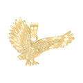 10K Yellow Gold Diamond-Cut Unisex Eagle Animal Charm Pendant