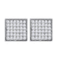 925 Sterling Silver Womens Cubic Zirconia Square Stud Earrings