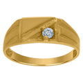 10K Yellow Gold Baby Cubic-Zirconia Signet Baby Ring