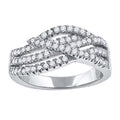 925 Sterling Silver Womens Cubic-Zirconia Twisted Fashion Ring Size 9