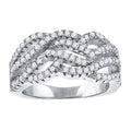 925 Sterling Silver Womens Cubic-Zirconia Infinity Fashion Ring